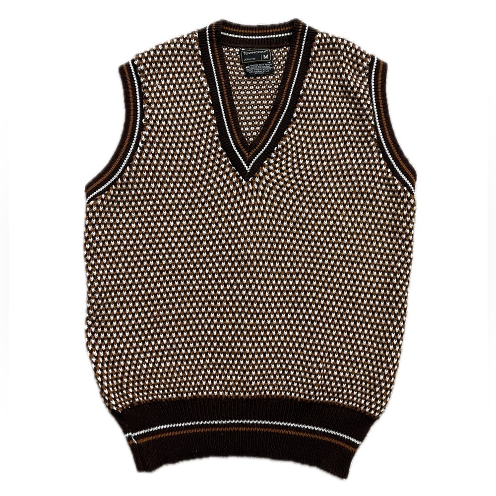 Men’s VINTAGE V neck sweater vest; Towncroft by JCPenney
